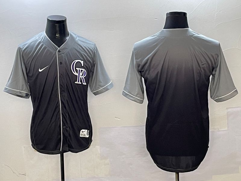 Men Colorado Rockies Blank Grey Drift Game 2025 Nike MLB Jersey style 1